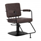 Hairdressing chair GABBIANO KATANIA LOFT OLD Brown